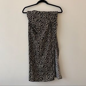 ZARA - Midi Side Slit Floral Skirt